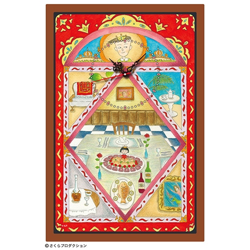 10営業日内に発送】ちびまる子ちゃん扉絵デザイン壁掛け時計 c.花輪君