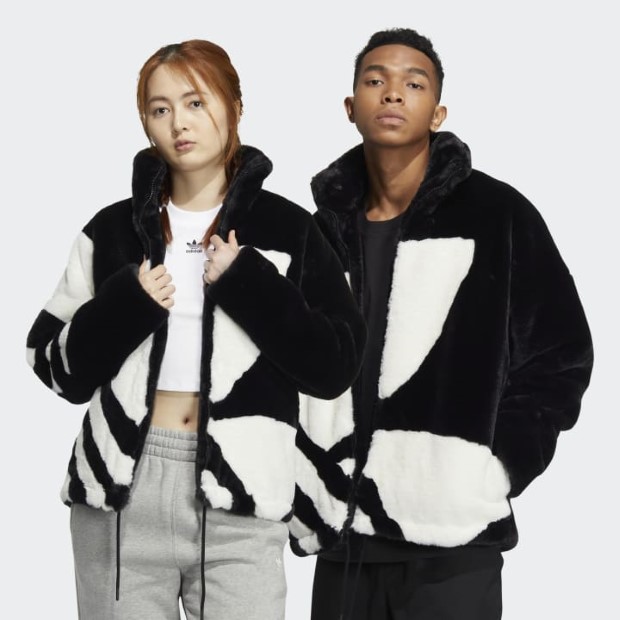 ファートラックジャケット ブラック×オフホワイト｜アパレル,ジャージ