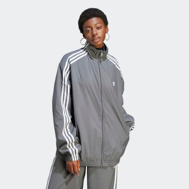 レディース ADILENIUM オーバーサイズ トラックトップ グレーファイブ