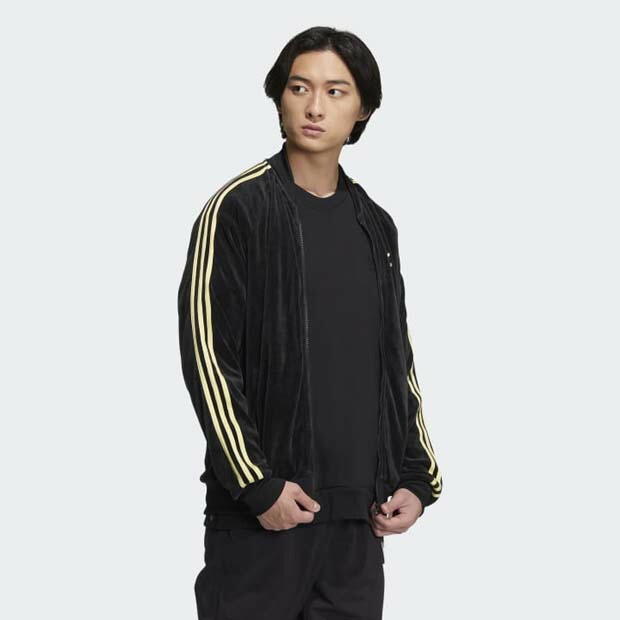 ベロア トラックジャケット ブラック｜アパレル,ジャージ・ジャケット