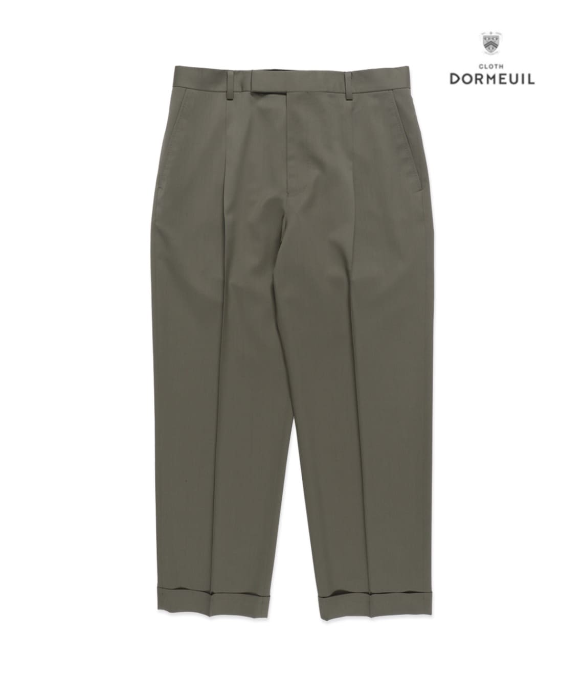 DORMEUIL / PLEATED TROUSERS (TYPE-2)【GRAYGREEN】｜WACKO MARIA