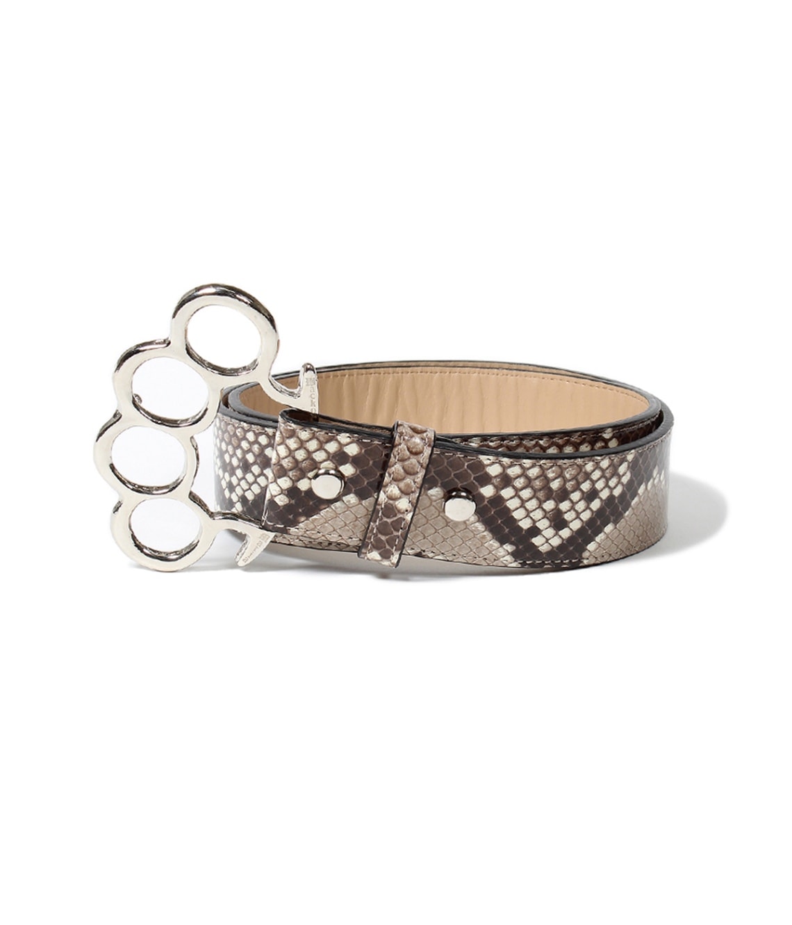 JOHNNY / PYTHON LEATHER BELT【WHITE】｜WACKO MARIA｜MELTING POT