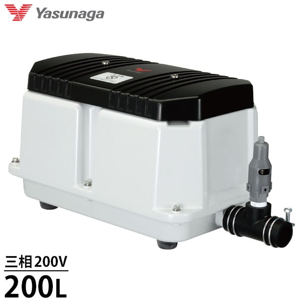 安永エアポンプ 浄化槽エアーポンプ LW-200N3 (三相200V/200L/ダブル