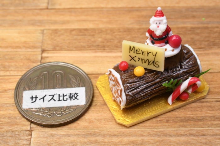 ミニチュアフード クリスマスケーキ ブッシュドノエル [YLC06] 品番