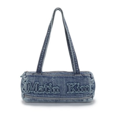 国内完売 MATIN KIM デニムバッグ LOGO WASHED DENIM DUFFEL BAG