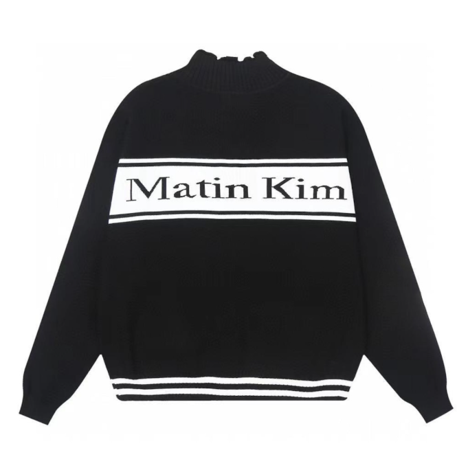 MATIN KIM ニット カーディガン SPELL POINT STRIPE KNIT CARDIGAN