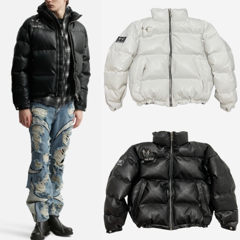 Thug Club ダウンジャケット Leather Puffer Jacket｜MIRISE(ミライズ