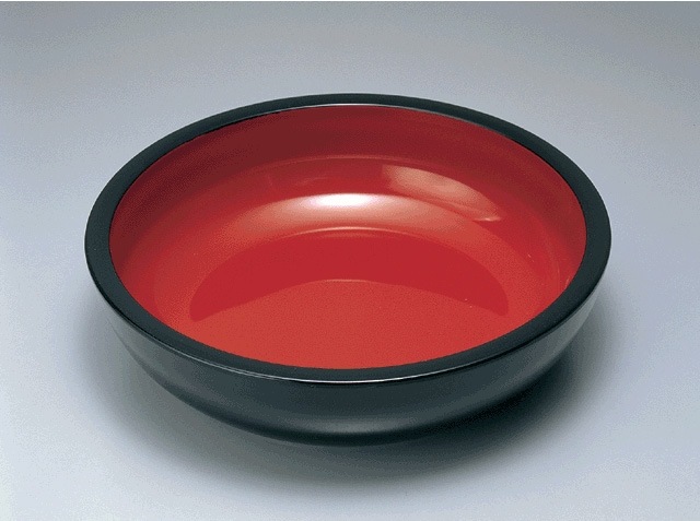 越前塗 木乾 こね鉢 銀朱 そばこね鉢(銀朱)