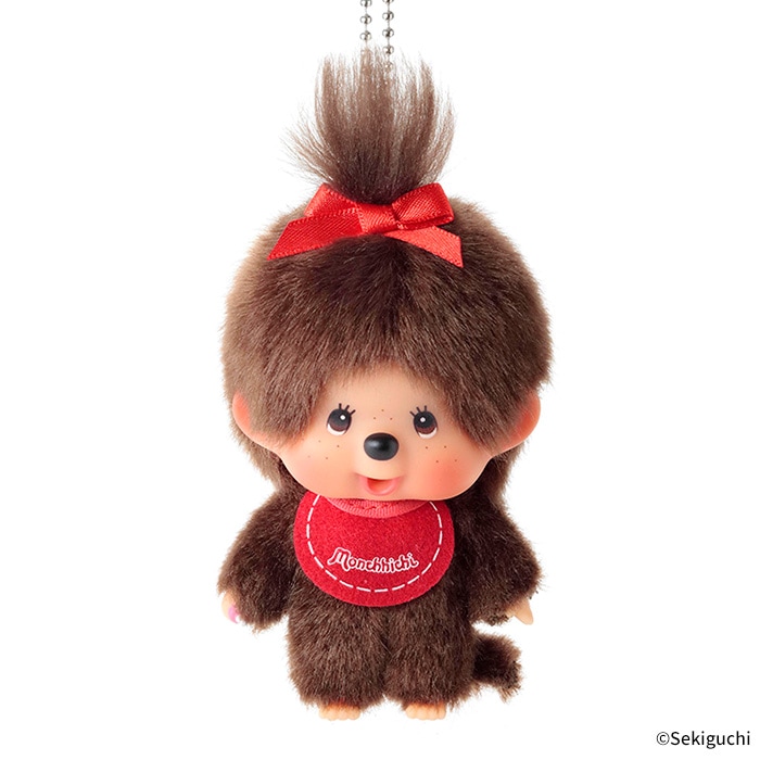 予約】 顔でかモンチッチ SS 女の子 キーチェーン|【ぬいぐるみの