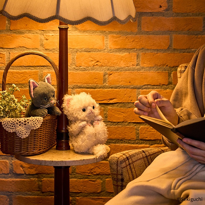 ころりんぬいぐるみ ねこ しろふわ|【ぬいぐるみのセキグチ】メーカー