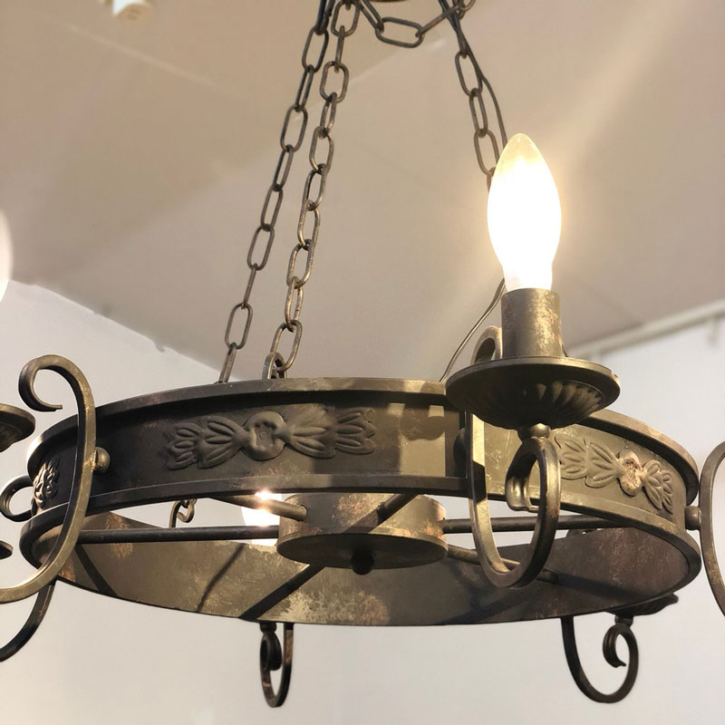 ローとアイアンのヴィンテージ風シャンデリア｜6灯 | インテリア・家具