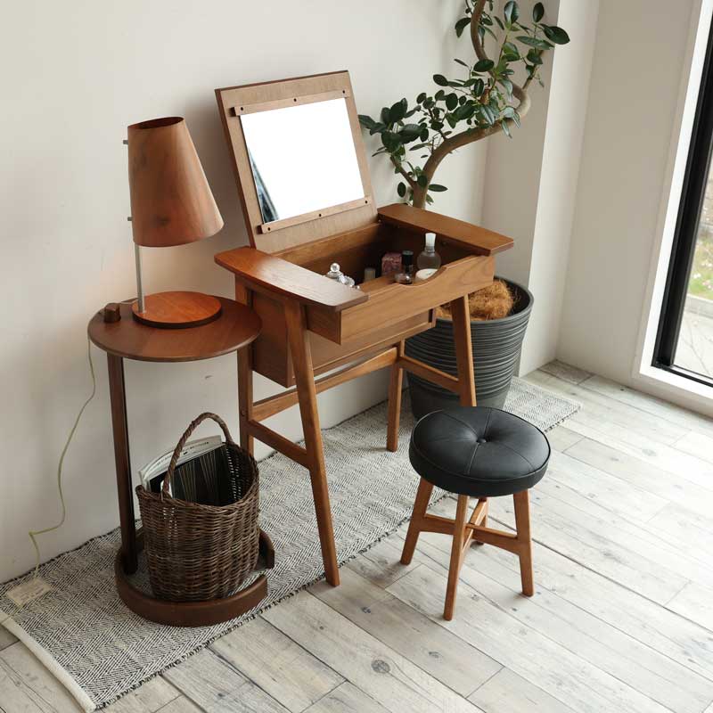 ヴィンテージ風2WAYドレッサーデスク｜スツール付き | インテリア