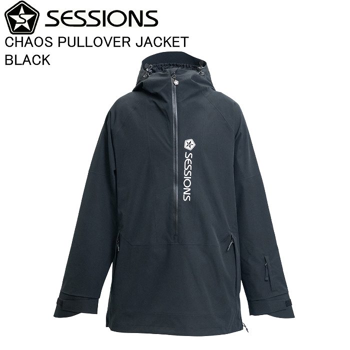 SESSIONS セッションズ SSFW250013 CHAOS PULLOVER JACKET BLACK