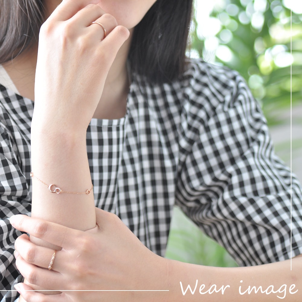 ピンキーアンドダイアン] ブレスレット 10金 ダイヤモンド ピンク