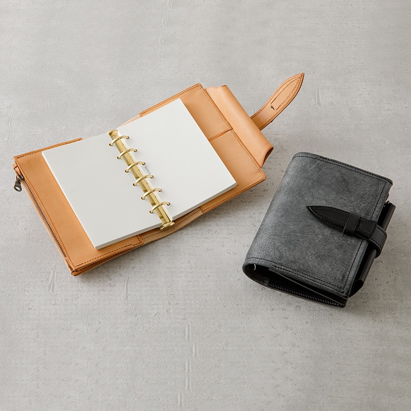 ノックス システム手帳 フラクト ミニ6 ベルト付き ブラック