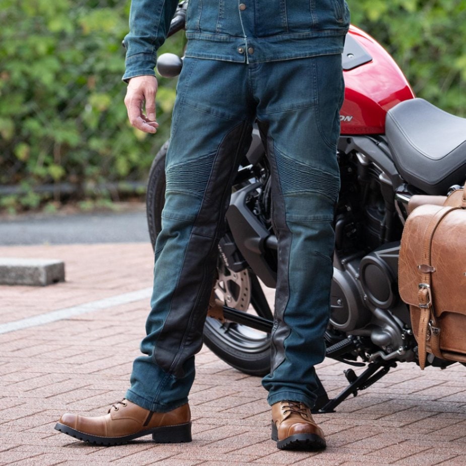 バイク 【S・2XLサイズ登場！】カップ付きデニムパンツ メンズ[DP-41V