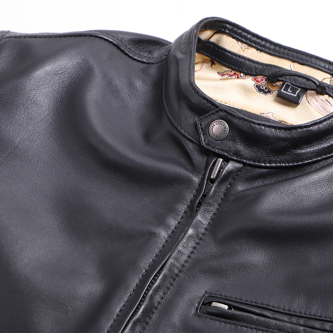 バイク 金襴レザージャケット[21SJ-14K_風神雷神] ウェア,メンズ