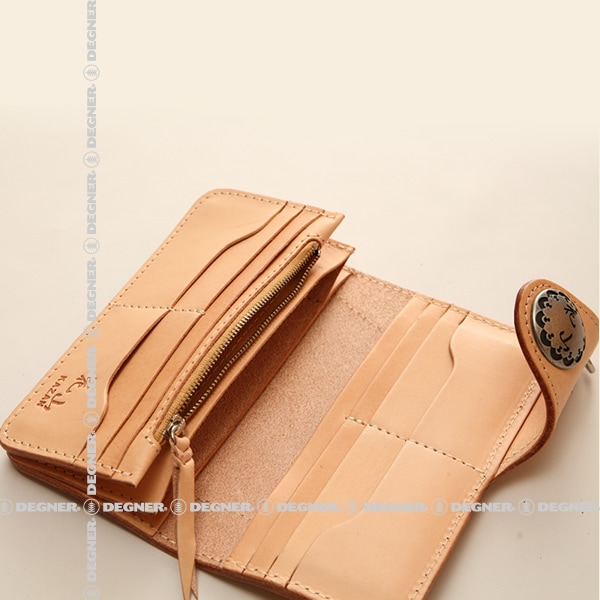 バイク 花山レザーウォレット[W-9AK-京桜-TAN] 花山,ウォレット