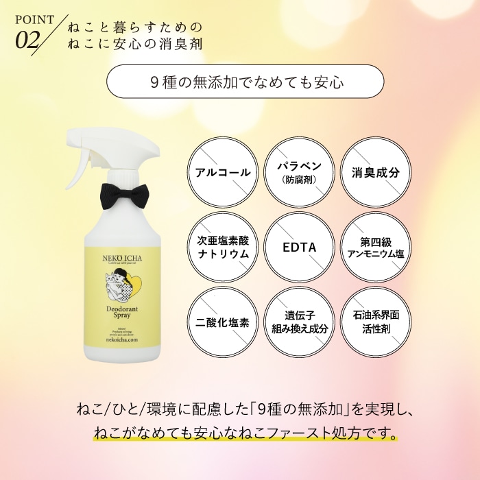 ねこいちゃ デオドラントスプレー 3本セット
