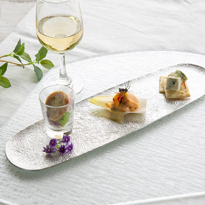 長皿 - 布目・氷割｜錫製雑貨・酒器の通販は能作オンラインショップ