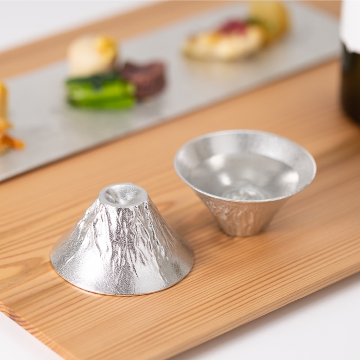 富士山 FUJIYAMA 2ヶセット（桐箱入）｜錫製雑貨・酒器の通販は能作