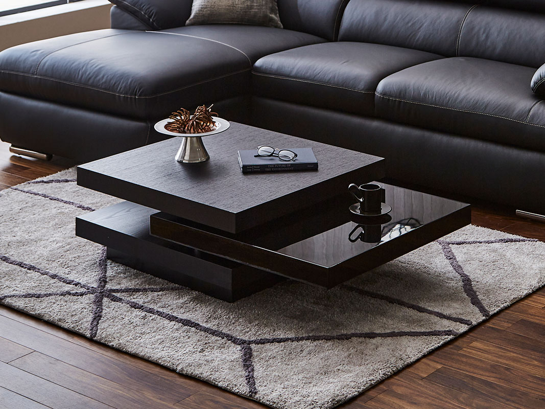 センターテーブル ローテーブル テリー 幅105 ブラックオーク コーヒー