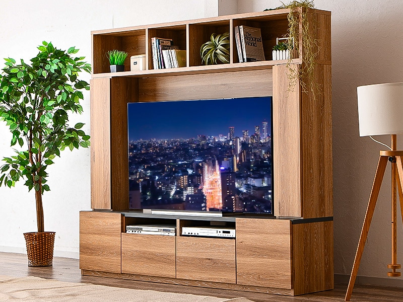 壁面収納 テレビ台 ハイタイプ 壁面 隠す 収納 日本製 ゲート型 国産