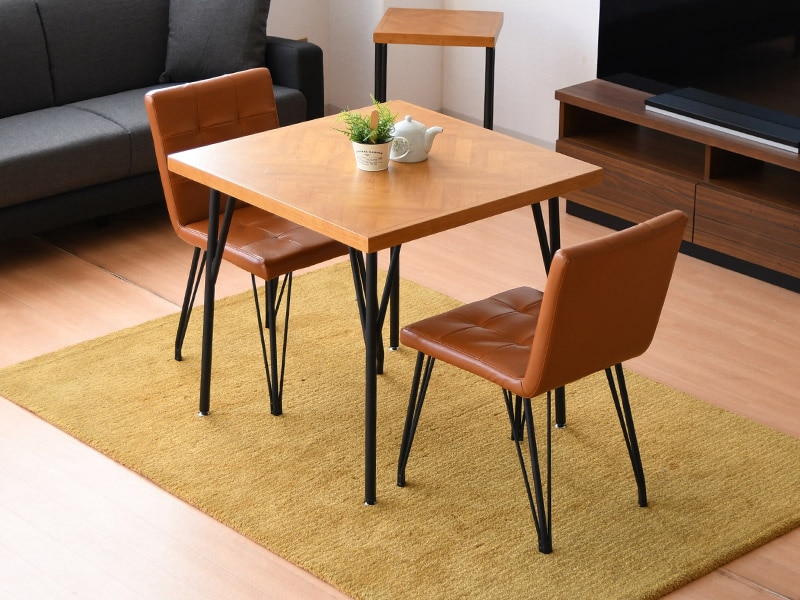 ヘリンボーン ダイニング3点セット ダイニングテーブルセット 2人掛け