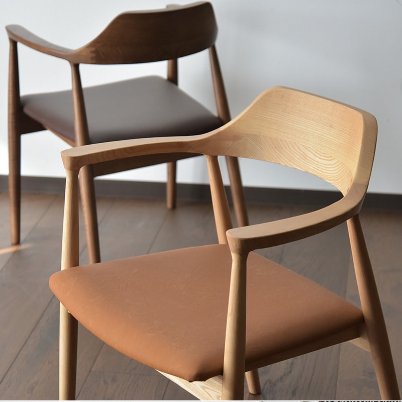 ダイニングチェア 1脚 座面 PVC 合成皮 合皮 ナチュラル ブラウン 木製