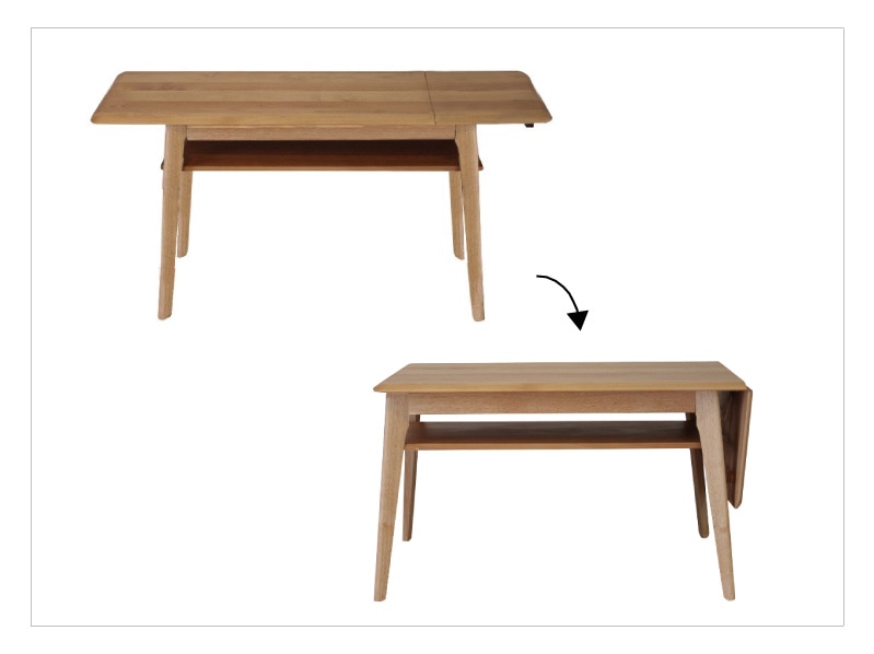 送料無料】高さ60cmのセンターテーブル 伸長式120-90 伸長式の