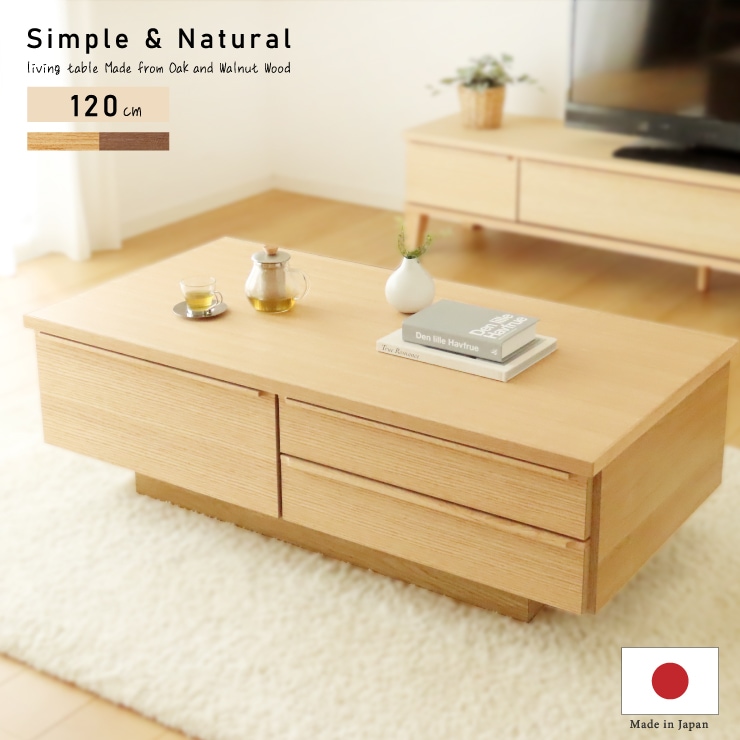 テーブル 国産 リビングテーブル 収納 付 センターテーブル ロー