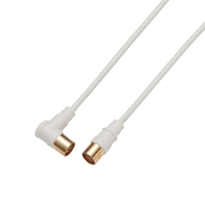 DXアンテナ TV接続ケーブル 2K4K8K対応 5m 白｜2JW5SLS(B) 14-0351