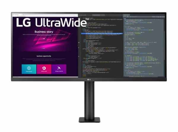 LG Electronics 34インチ アームスタンド採用高解像度ウルトラワイド