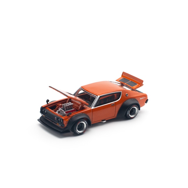 1/64 SKYLINE GT-R V8 DRIFT (KENMERI) ORANGE | Nissan | POP RACE