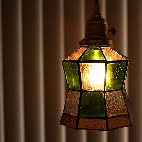 アートワークスタジオ ステンドグラス ペンダント ヘルム [白熱球付き