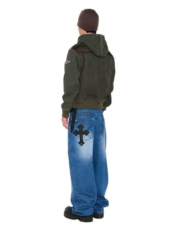 ジャケット・アウター AAKAM Fur Camo Contrast Jacket (Khaki) AAKAM