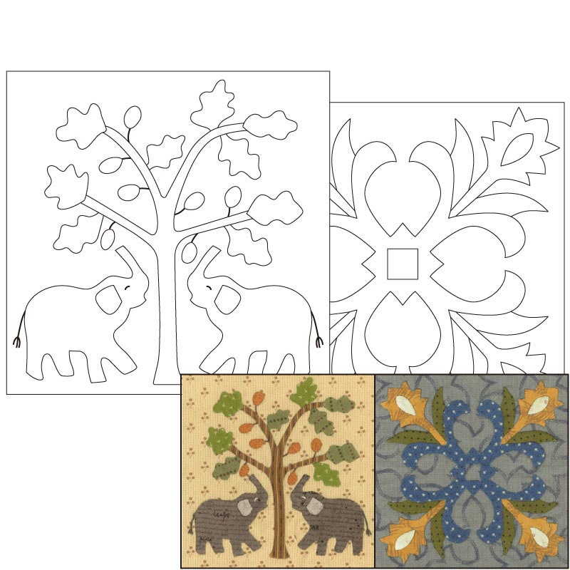 三角つなぎとボルチモアのアップリケタペストリーの型紙 | WEB限定販売