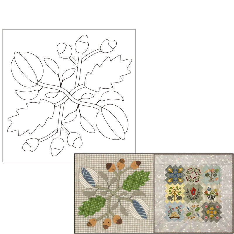 三角つなぎとボルチモアのアップリケタペストリーの型紙 | WEB限定販売