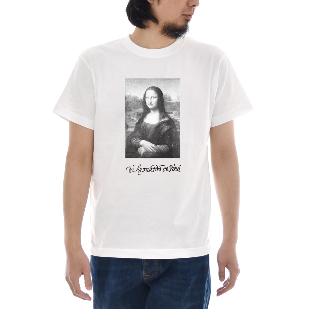 5%OFFセール】ジャスト Tシャツ MONA LISA DA VINCI SIGN 半袖Tシャツ
