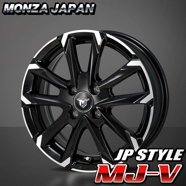 送料無料 ライズ ロッキー（4穴ガソリン車）JP-STYLE MJ-V ブラック