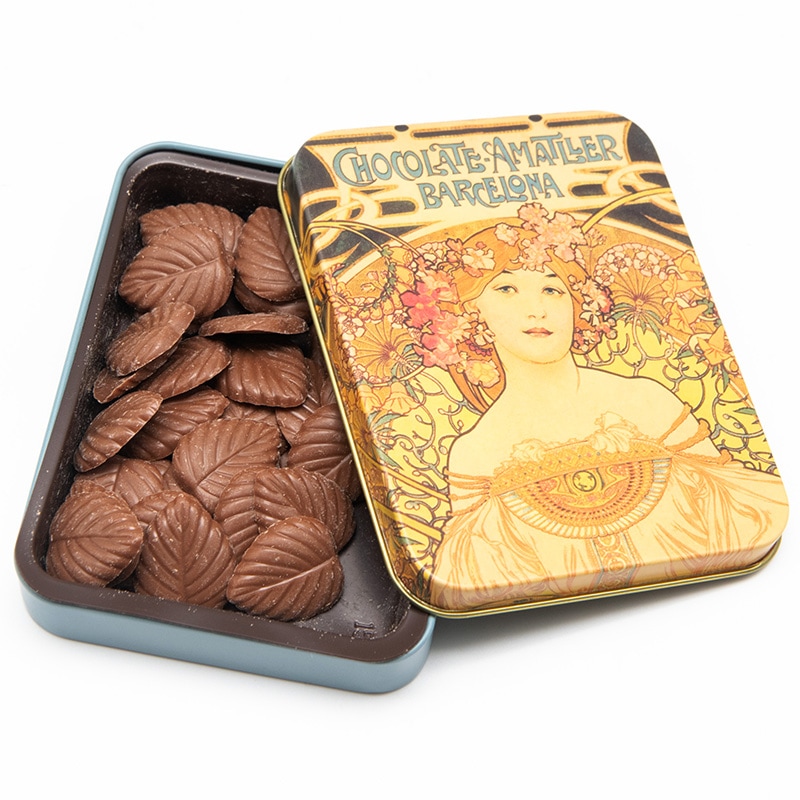 アマリエ ミュシャ缶 リーブスミルクチョコレート 60g×20点セット 柄3