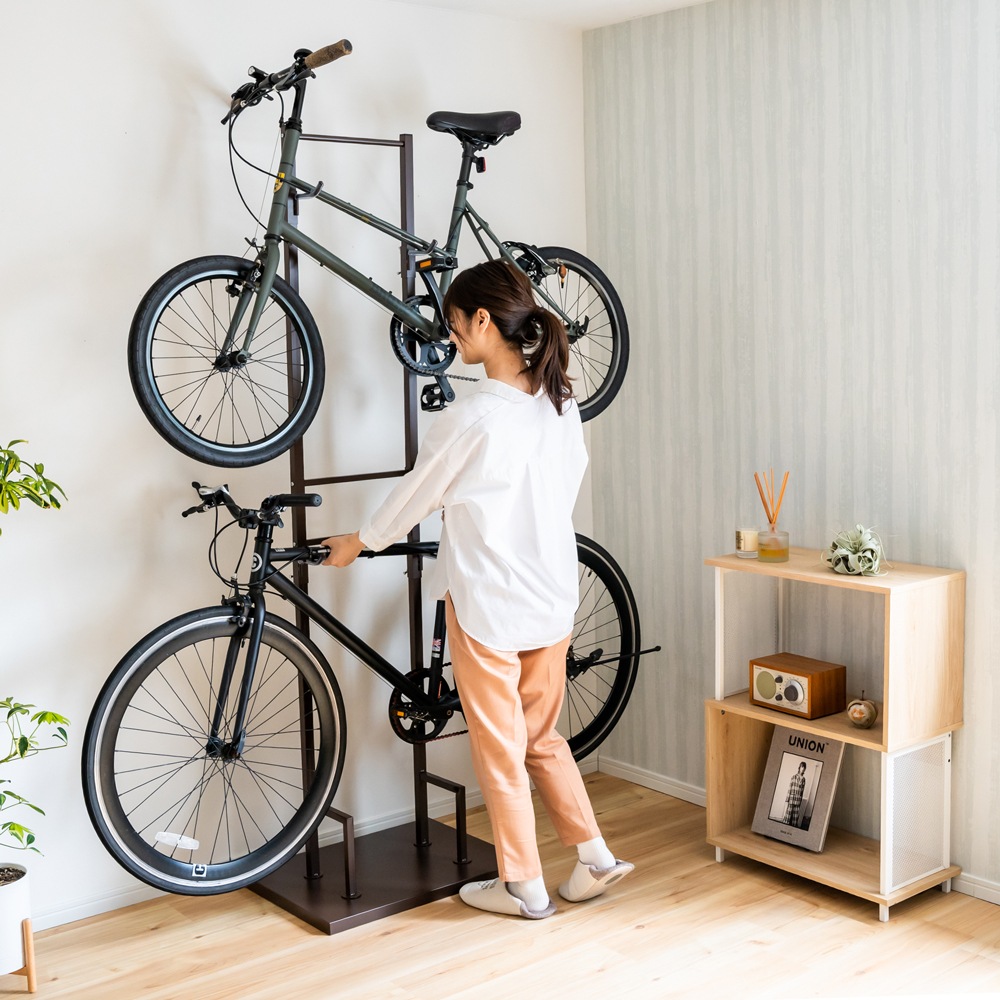 室内専用 自転車ラック【2台用】 | 室内自転車スタンド | 足立製作所
