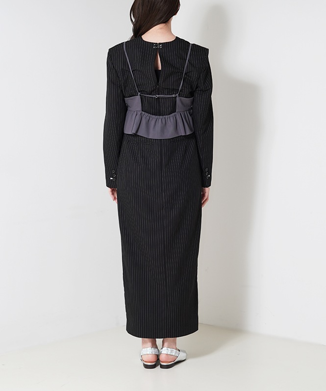 pinstripe tailored bustier dress | DRESS,DRESS | ROOM903 online
