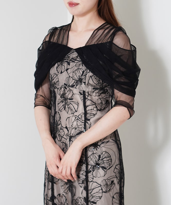 tulle drape spangle dress | DRESS,DRESS | ROOM903 online