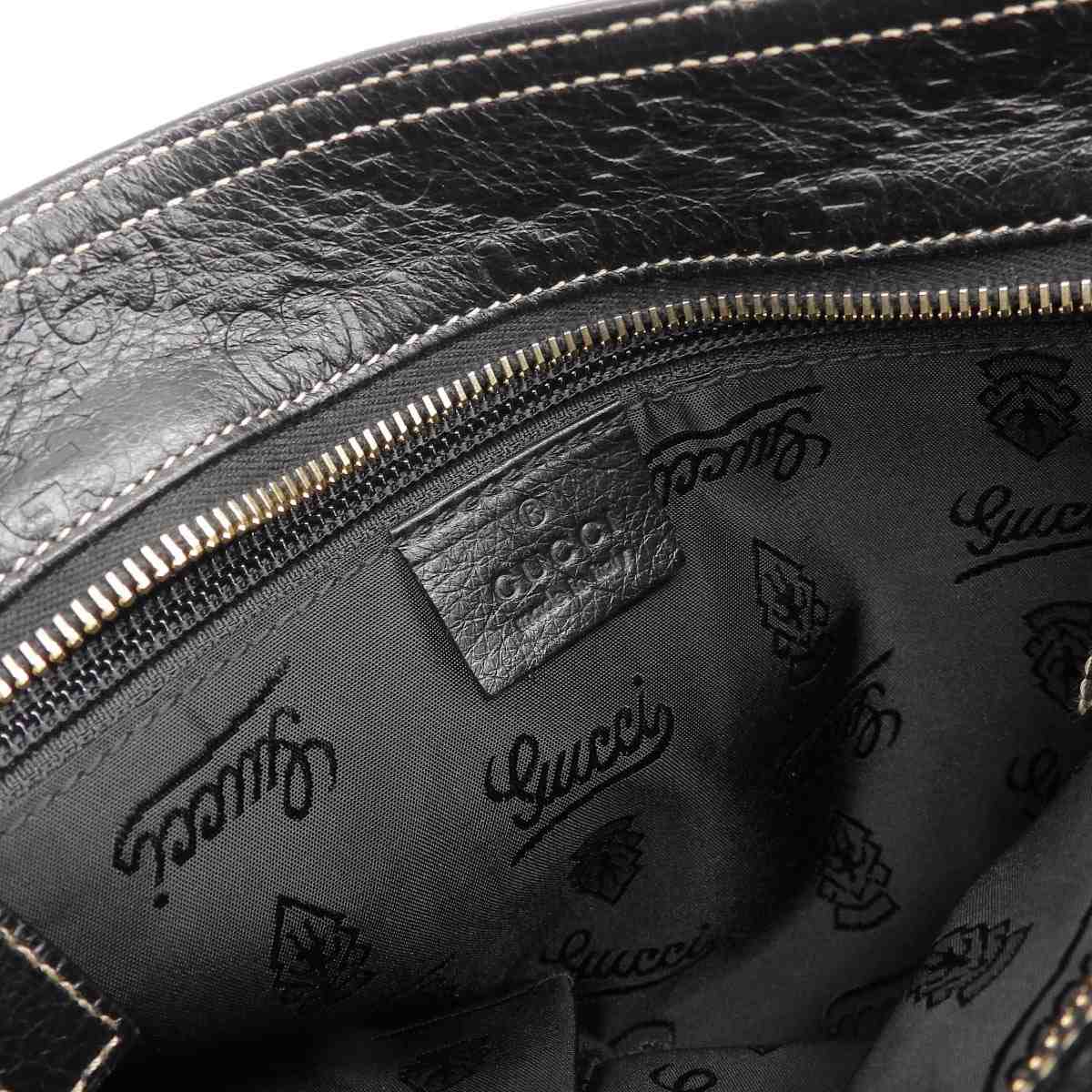 グッチ GUCCI グッチシマ ショルダーバッグ レザー ブラック メンズ