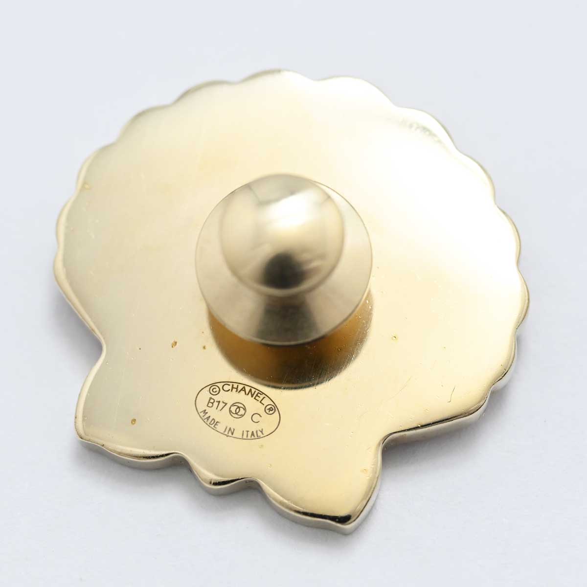 シャネル CHANEL 貝殻モチーフ ピンクブローチ フェイクパール B17C