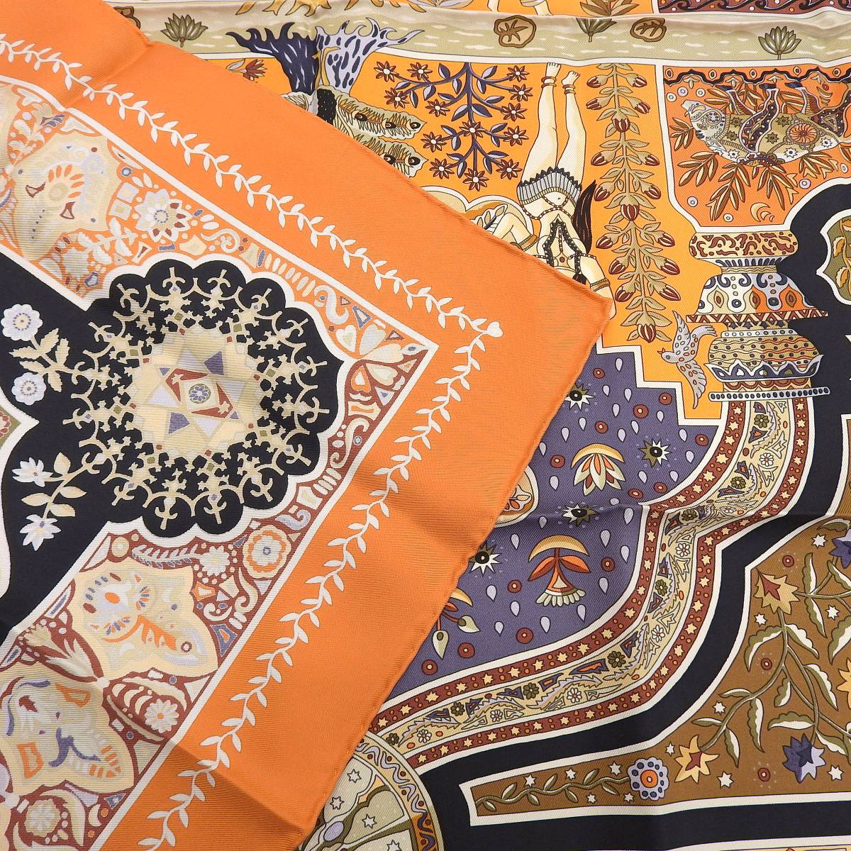 エルメス HERMES カレ90 Aux Partes du Palais スカーフ シルク