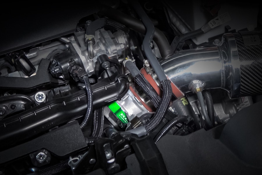 ROJAM スロットルスペーサー アルマイトグリーン ハリアー 80系 2.0L