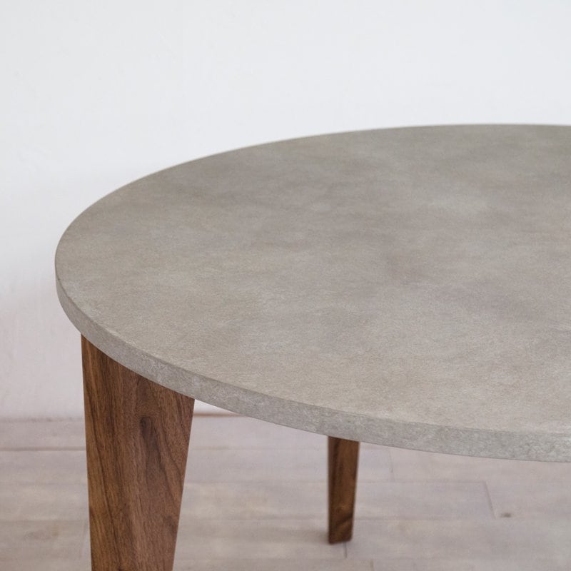 NOMBE round table mortar｜ノンベラウンドテーブル モルタル(グレー