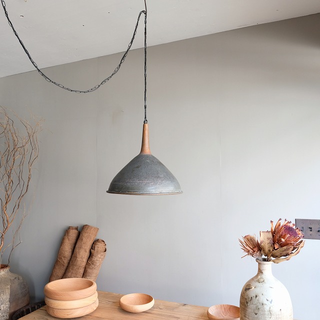 銅の漏斗 ペンダントライト 鎖｜照明・ライト,ペンダントライト｜古